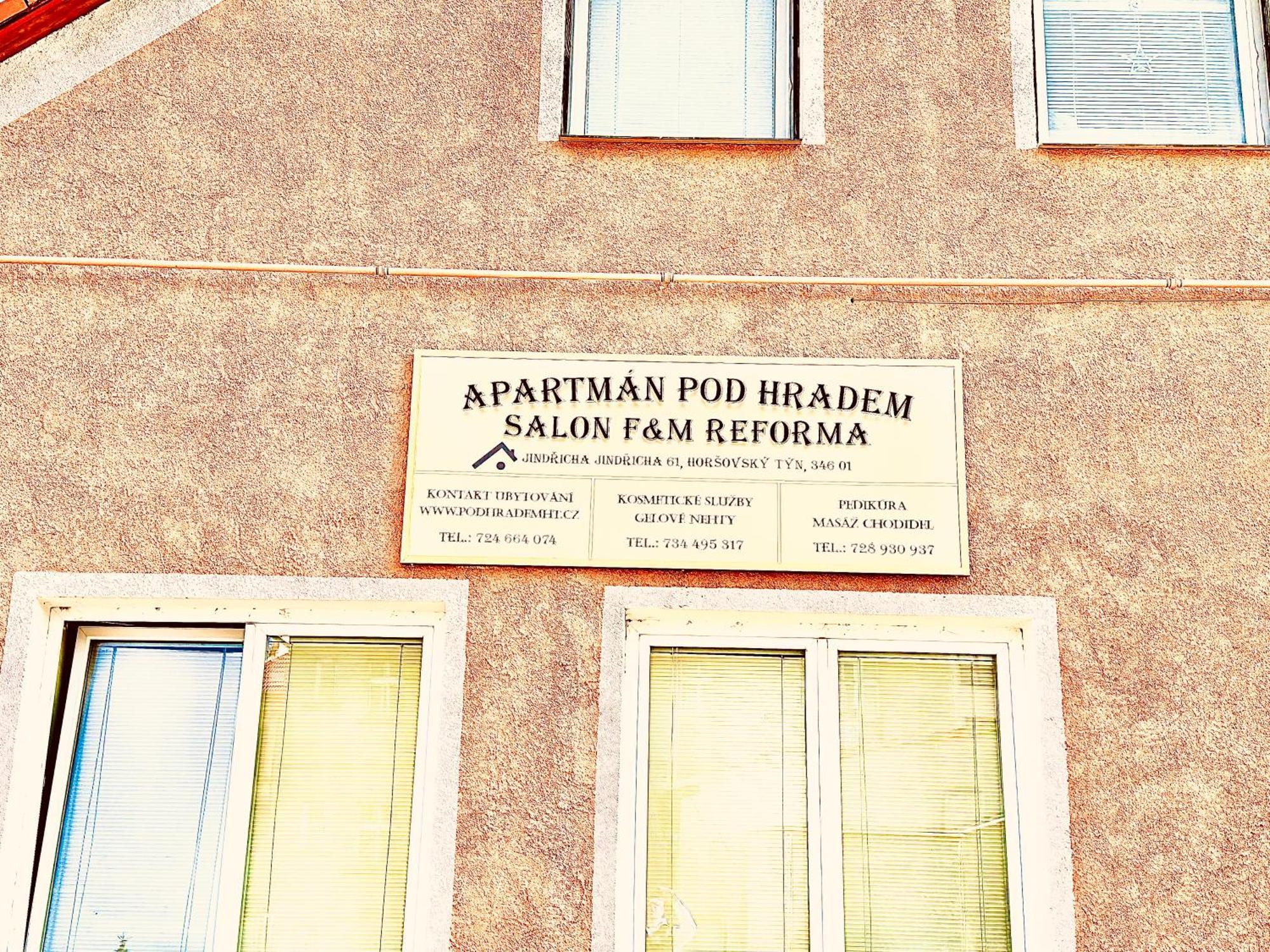 Apartman Pod Hradem Horšovský Týn 외부 사진